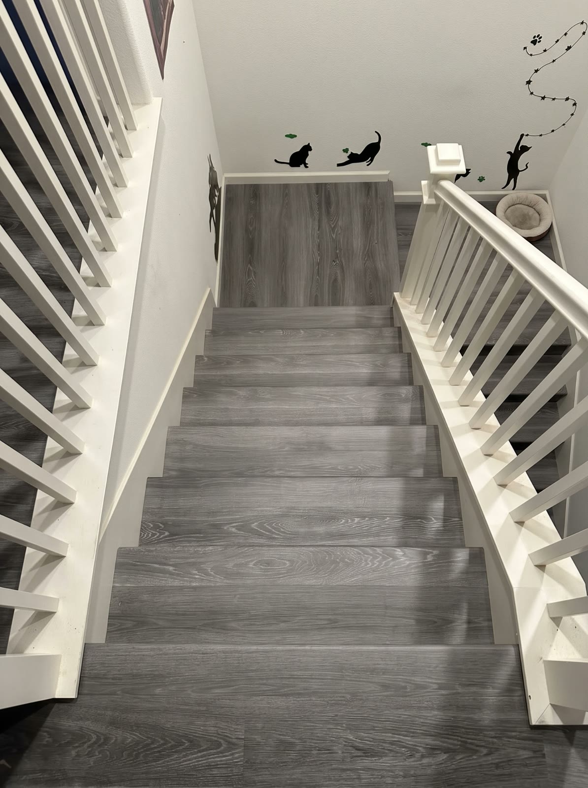 Staircase and landing makeover, after
